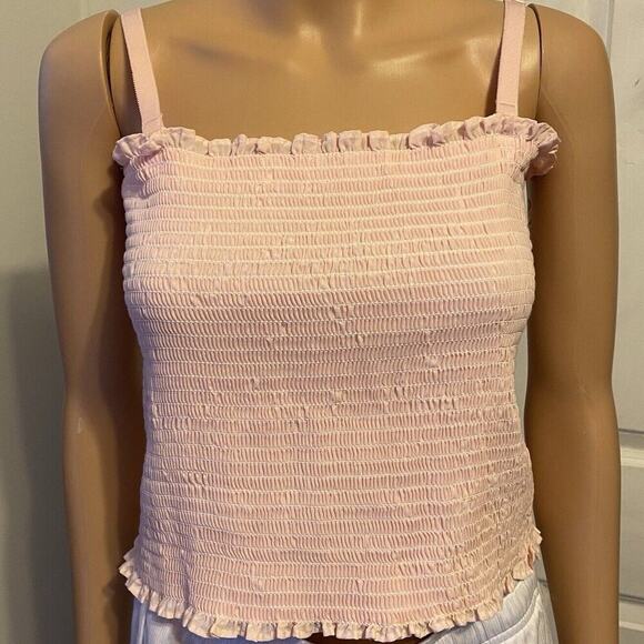 VTG Drirelease Tube Tank Top Expand A Band Binder Pink Babydoll Cottagecore XL - Picture 1 of 9